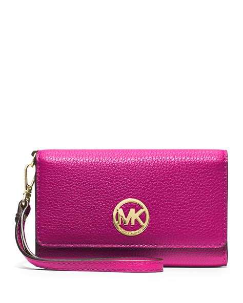 michael kors smart wallet|Michael Kors wristlet phone wallet.